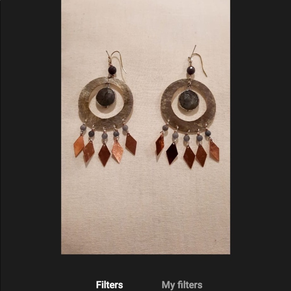 Dangle Silver Plated Earrings - image 1